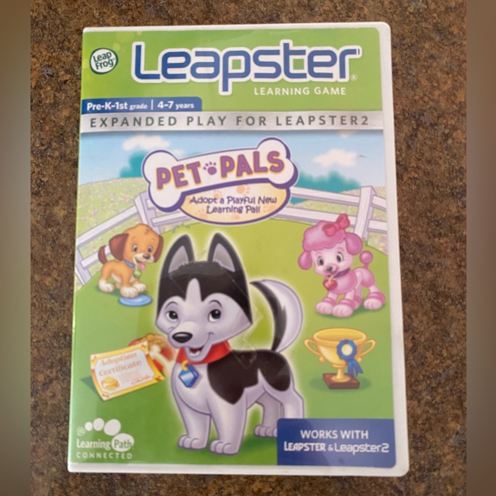 Leapfrog Leapster Pet Pals Game Pre K-1st grade ages 4-7